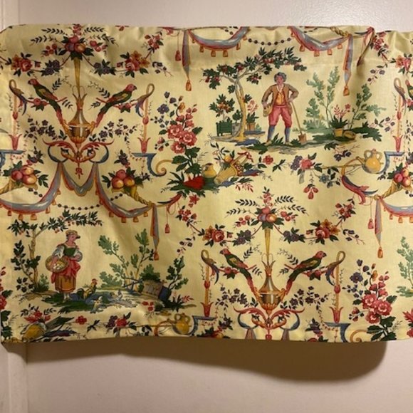 HANDMADE Other - Yellow Toile Valance,Handmade, 53 x 15 inches
